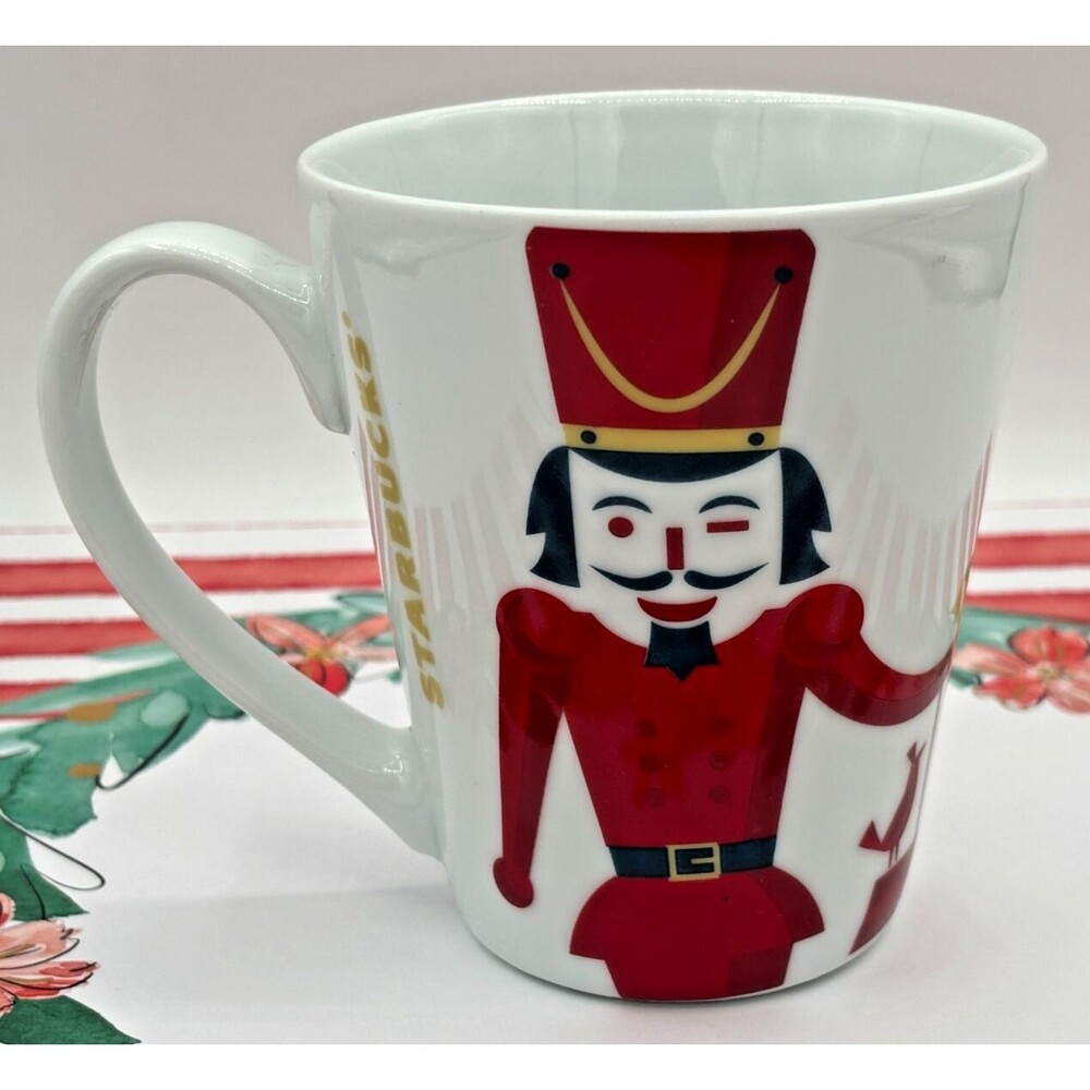 Starbucks 2012 Christmas Toy‎ Soldier Nutcracker Ceramic Coffee Mug 12oz EUC